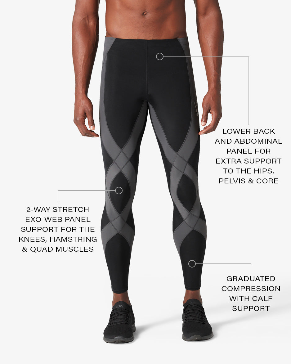 CW-X Black StabilyX Joint Support Compression Tights Men's S