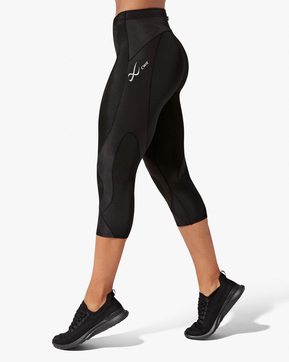 Nike Training Pro swoosh outline graphic 3/4 length compression leggings in  black
