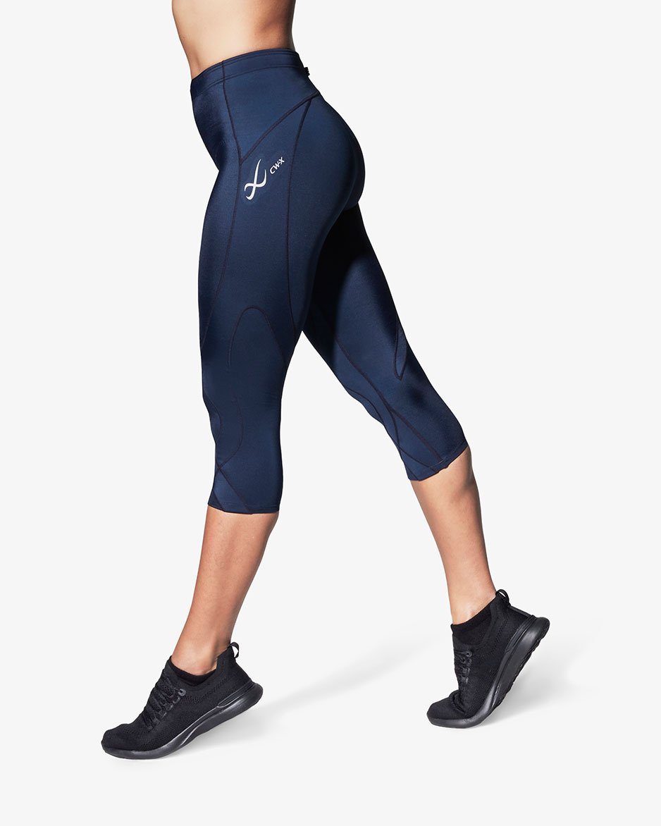 CW-X Womens Cw-x Womens Stabilyx Joint Support 3/4 Capri  Tight Compression Pants