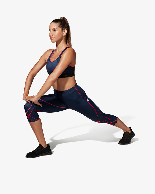 2pcs/Set Women's High Waist Elastic Compression Yoga Capri Pants For Workout,  Running, Fitness