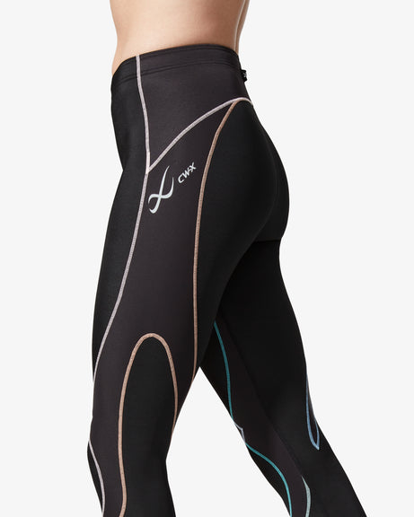 CW-X Women's 3/4 Stabilyx Tights Now Available in Black/Rainbow