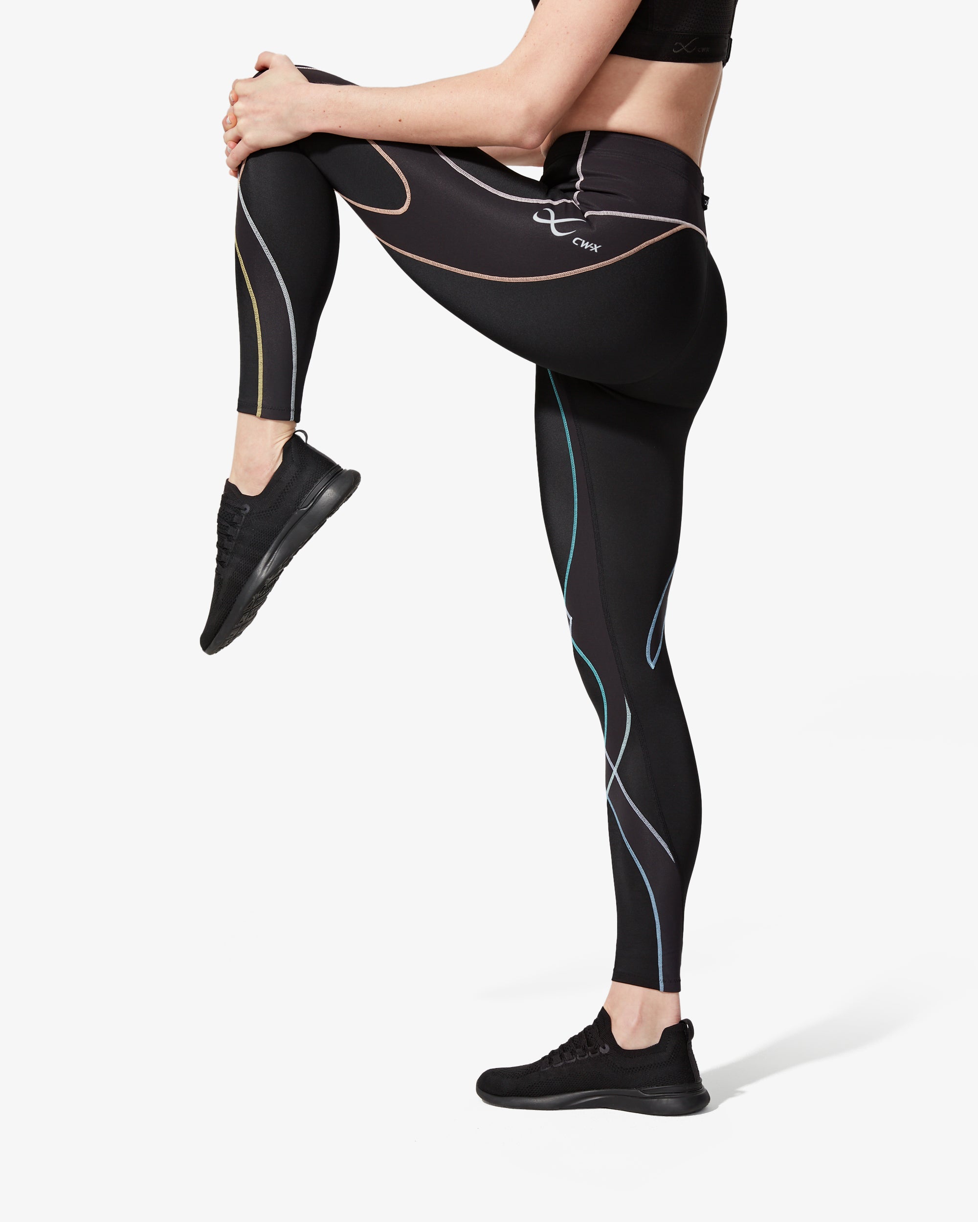 Stabilyx Joint Support Compression Tight - Women's Black/Gradient Rainbow
