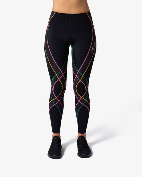 ウォーキング・ランニングウェア CW-X HZO636 GENERATOR MODEL Endurance Generator Compression Tights For Men - Black/Dark