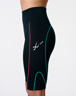 Stabilyx 3.0 Joint Support Compression Short: Women's Black/Teal Aura