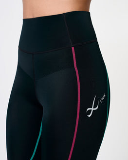 Stabilyx 3.0 Joint Support Compression Short: Women's Black/Teal Aura