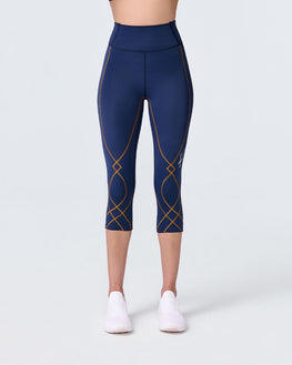 Stabilyx 3.0 Joint Support 3/4 Compression Tight: Women's True Navy/Amber
