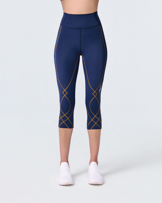 Stabilyx 3.0 Joint Support 3/4 Compression Tight: Women's True Navy/Amber