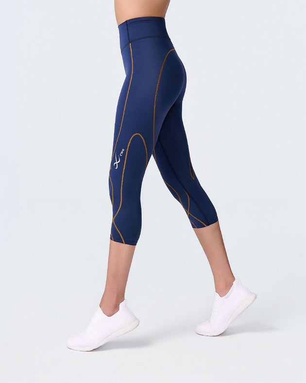 Stabilyx 3.0 Joint Support 3/4 Compression Tight: Women's True Navy/Amber