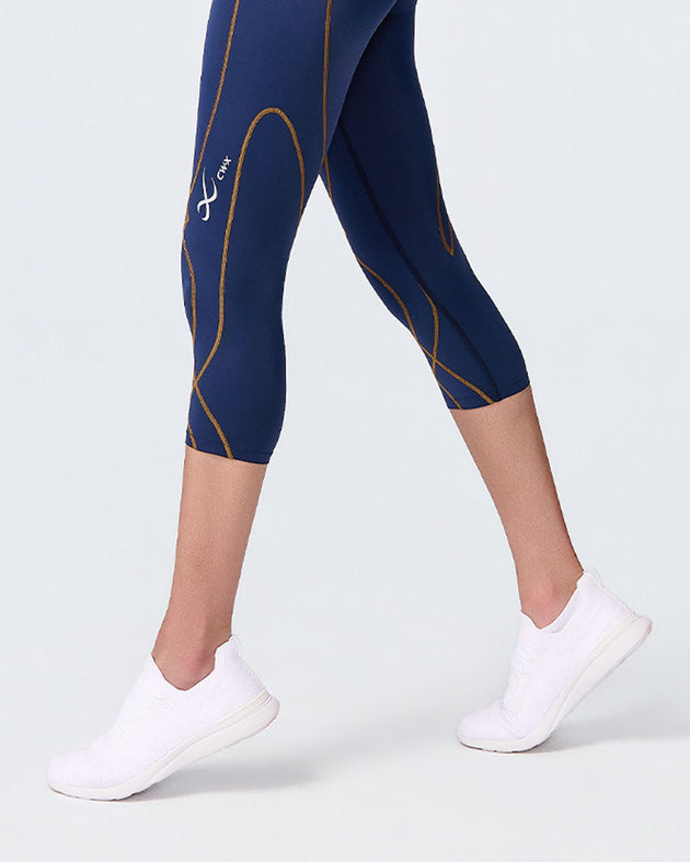 Stabilyx 3.0 Joint Support 3/4 Compression Tight: Women's True Navy/Amber