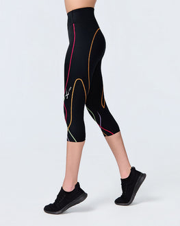 Stabilyx 3.0 Joint Support 3/4 Compression Tight: Women's Black/Rainbow