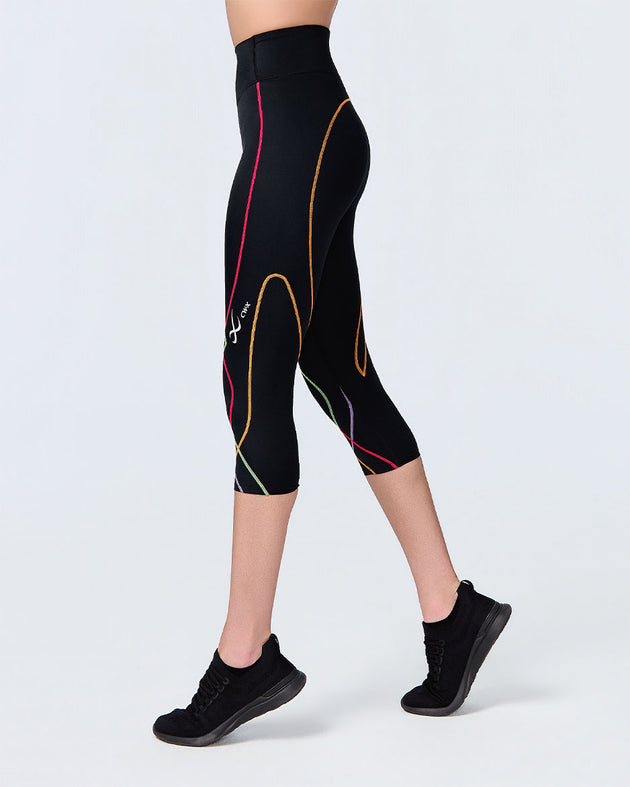 Stabilyx 3.0 Joint Support 3/4 Compression Tight: Women's Black/Rainbow