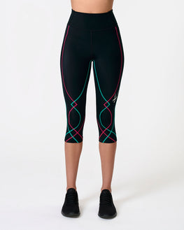 Stabilyx 3.0 Joint Support 3/4 Compression Tight: Women's Black/Teal Aura