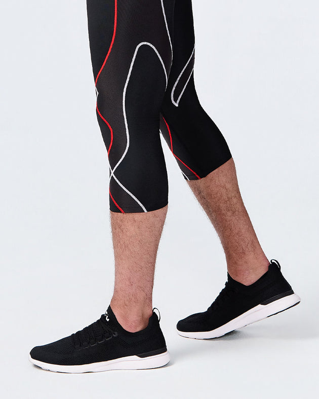 Stabilyx Joint Support 3/4 Compression Tight: Men's Black/Icon Red