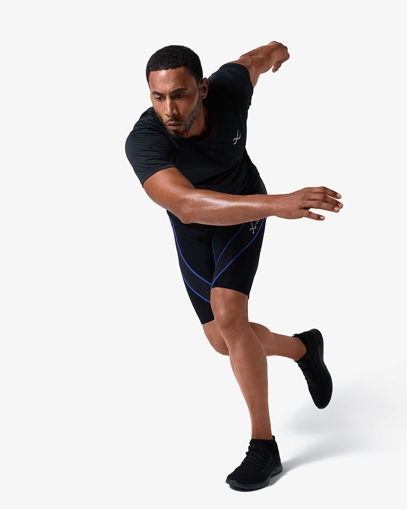 Endurance Generator Compression Shorts For Men - Black/Indigo | CW-X