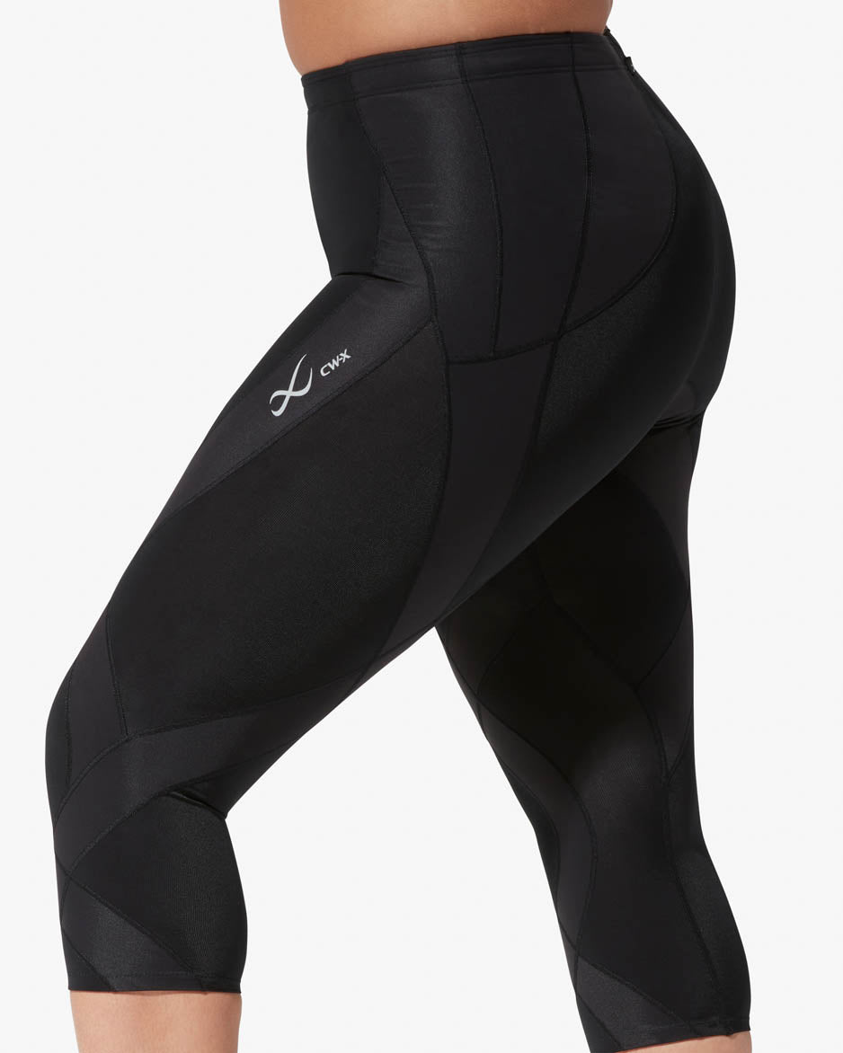 CW-X Tight Womens Small Black Joint Support 3/4 Compression Pants