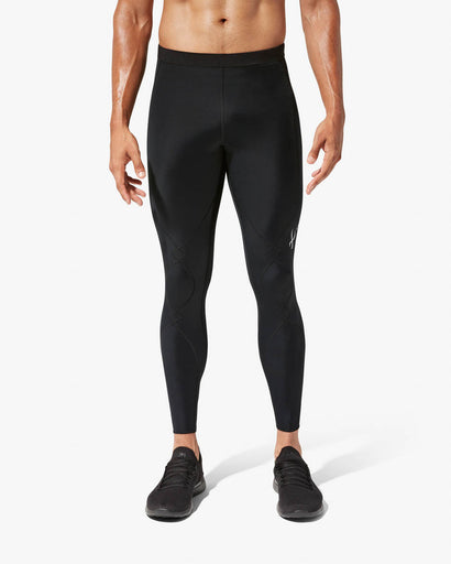 CW-X Men's Medium Expert Joint Support Compression Running Tights Pants Blk  Gy