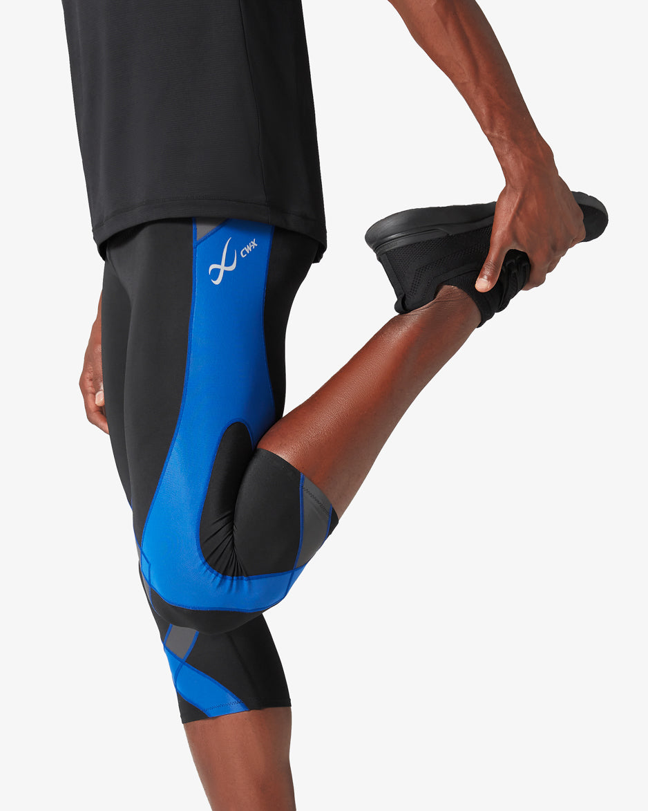 Stabilyx Joint Support 3/4 Compression Tight - Men's Black, Gray & Blue | CW -X